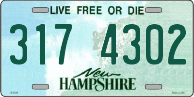 NH license plate 3174302