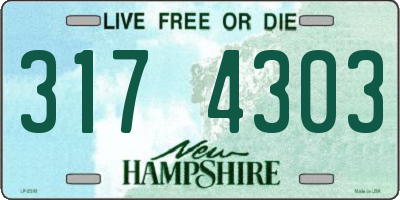 NH license plate 3174303