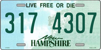 NH license plate 3174307