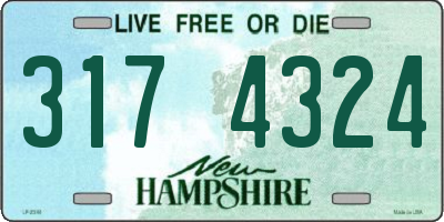 NH license plate 3174324