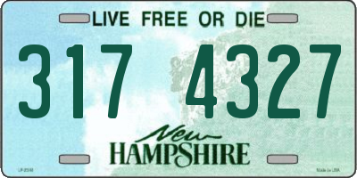 NH license plate 3174327