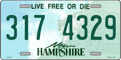 NH license plate 3174329