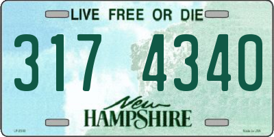 NH license plate 3174340