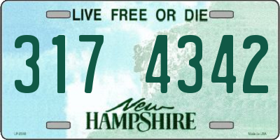NH license plate 3174342