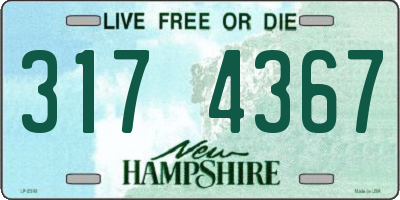 NH license plate 3174367