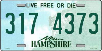 NH license plate 3174373