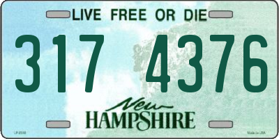 NH license plate 3174376
