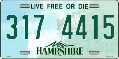 NH license plate 3174415