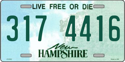 NH license plate 3174416