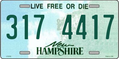 NH license plate 3174417