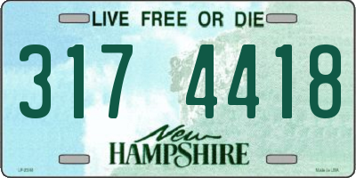 NH license plate 3174418