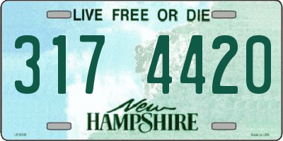 NH license plate 3174420