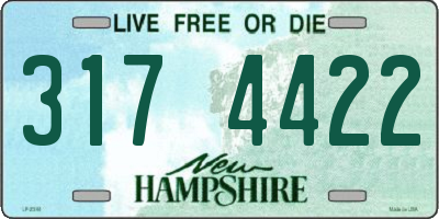 NH license plate 3174422