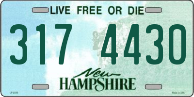 NH license plate 3174430