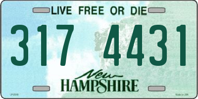 NH license plate 3174431