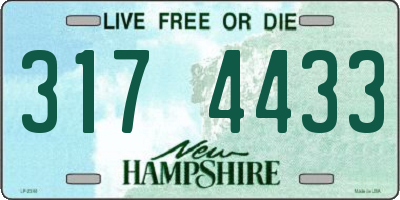 NH license plate 3174433