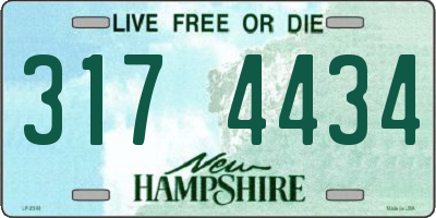NH license plate 3174434