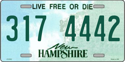 NH license plate 3174442