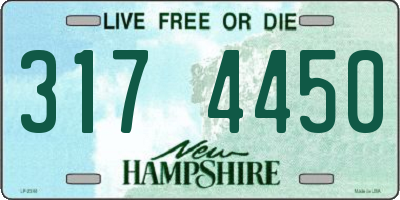 NH license plate 3174450