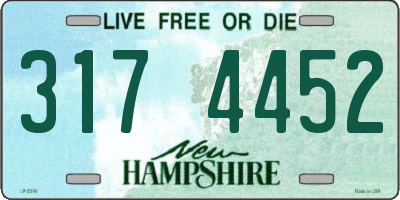 NH license plate 3174452