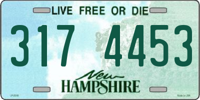 NH license plate 3174453