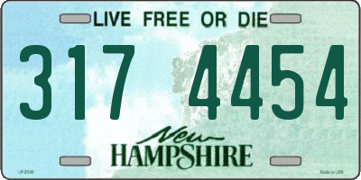 NH license plate 3174454