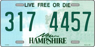 NH license plate 3174457