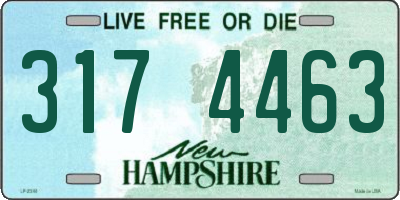 NH license plate 3174463