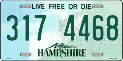 NH license plate 3174468