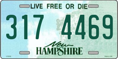 NH license plate 3174469