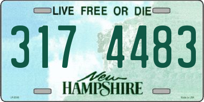 NH license plate 3174483