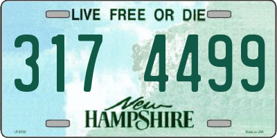NH license plate 3174499