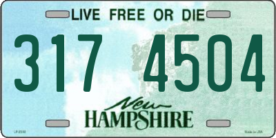 NH license plate 3174504