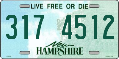 NH license plate 3174512