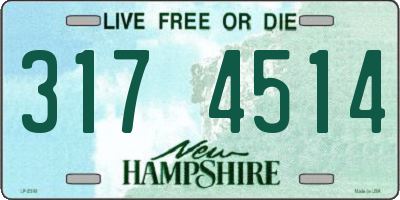 NH license plate 3174514