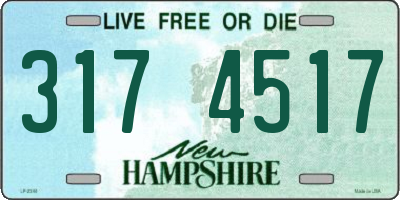 NH license plate 3174517