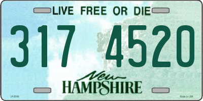 NH license plate 3174520