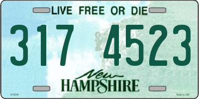 NH license plate 3174523