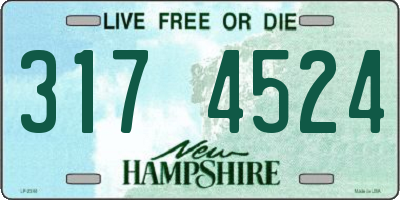 NH license plate 3174524