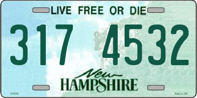 NH license plate 3174532