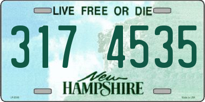 NH license plate 3174535