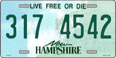 NH license plate 3174542