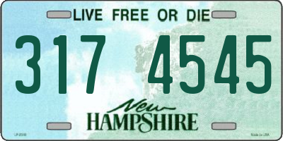 NH license plate 3174545