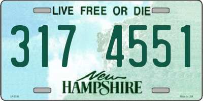NH license plate 3174551