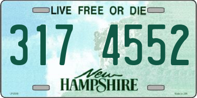 NH license plate 3174552