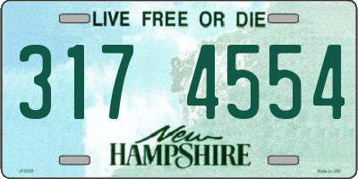 NH license plate 3174554