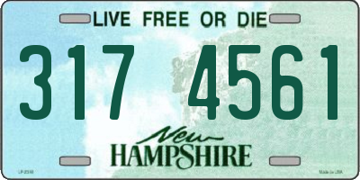 NH license plate 3174561