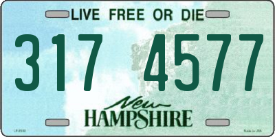 NH license plate 3174577