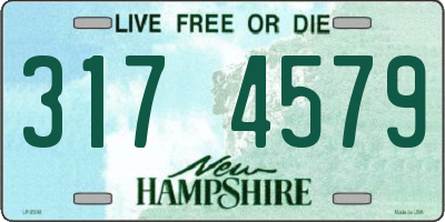 NH license plate 3174579
