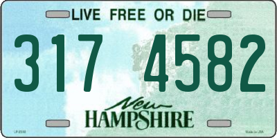 NH license plate 3174582